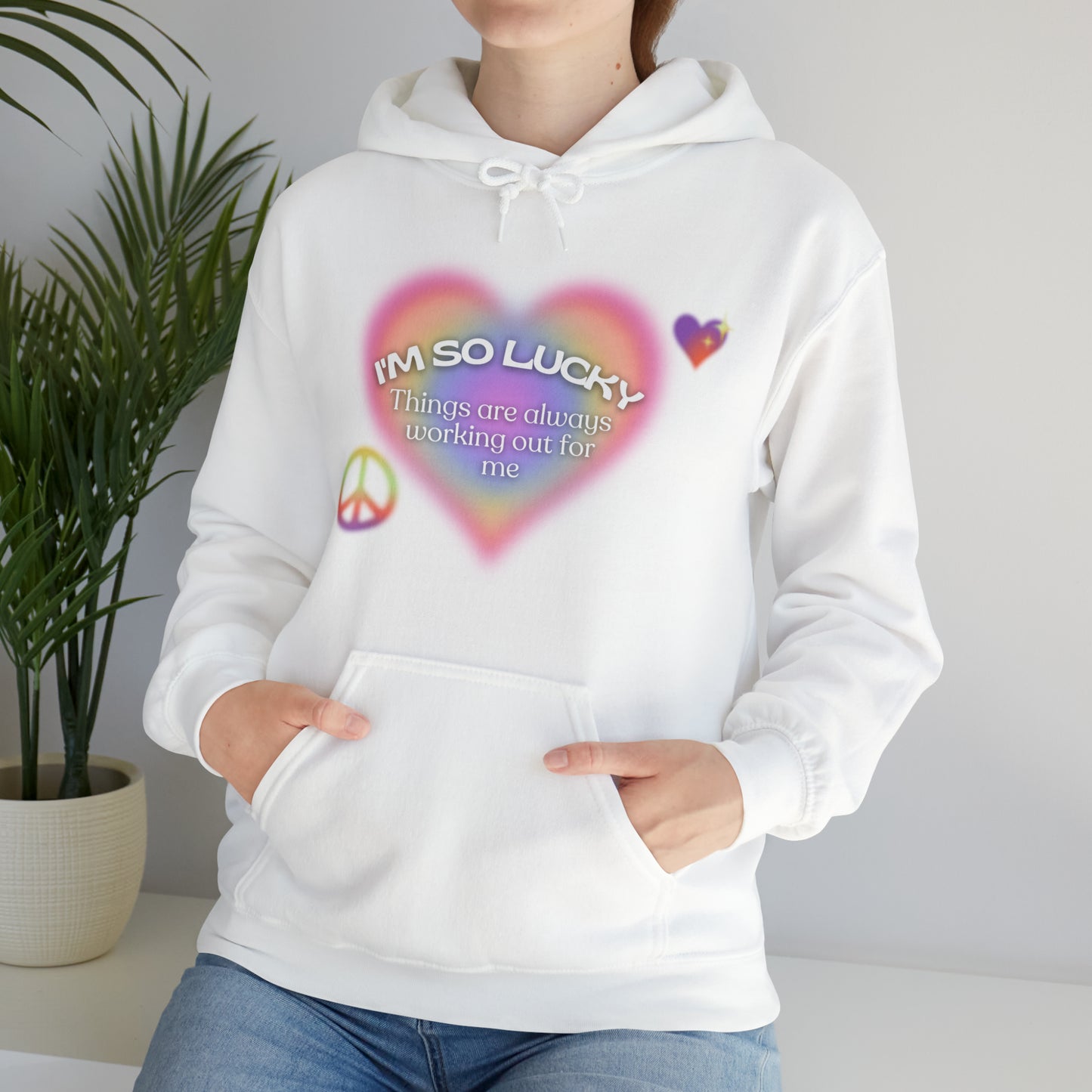 I'm So Lucky Unisex Heavy Blend™ Hooded Sweatshirt
