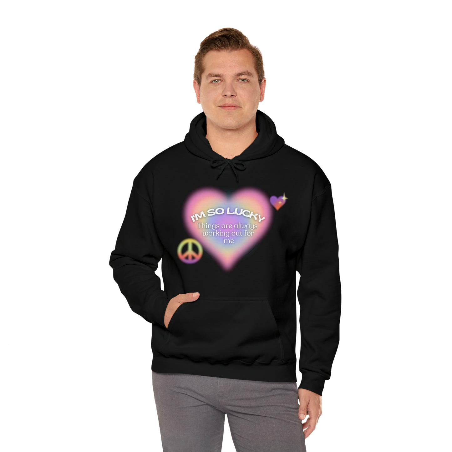 I'm So Lucky Unisex Heavy Blend™ Hooded Sweatshirt