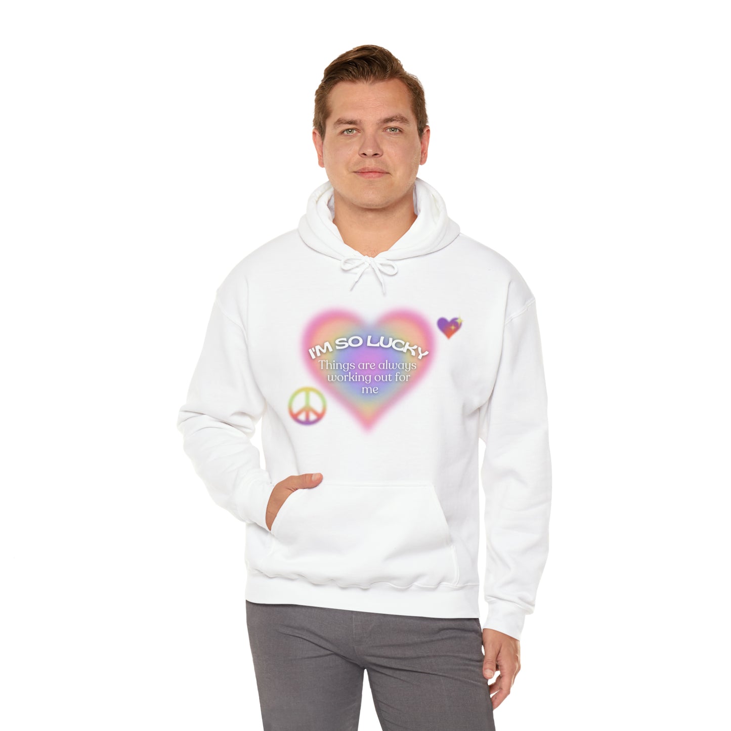 I'm So Lucky Unisex Heavy Blend™ Hooded Sweatshirt