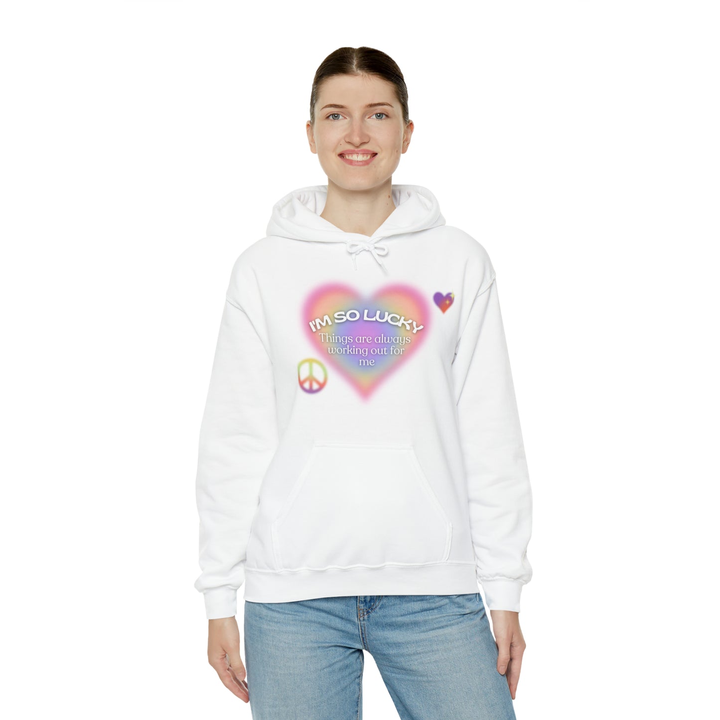 I'm So Lucky Unisex Heavy Blend™ Hooded Sweatshirt
