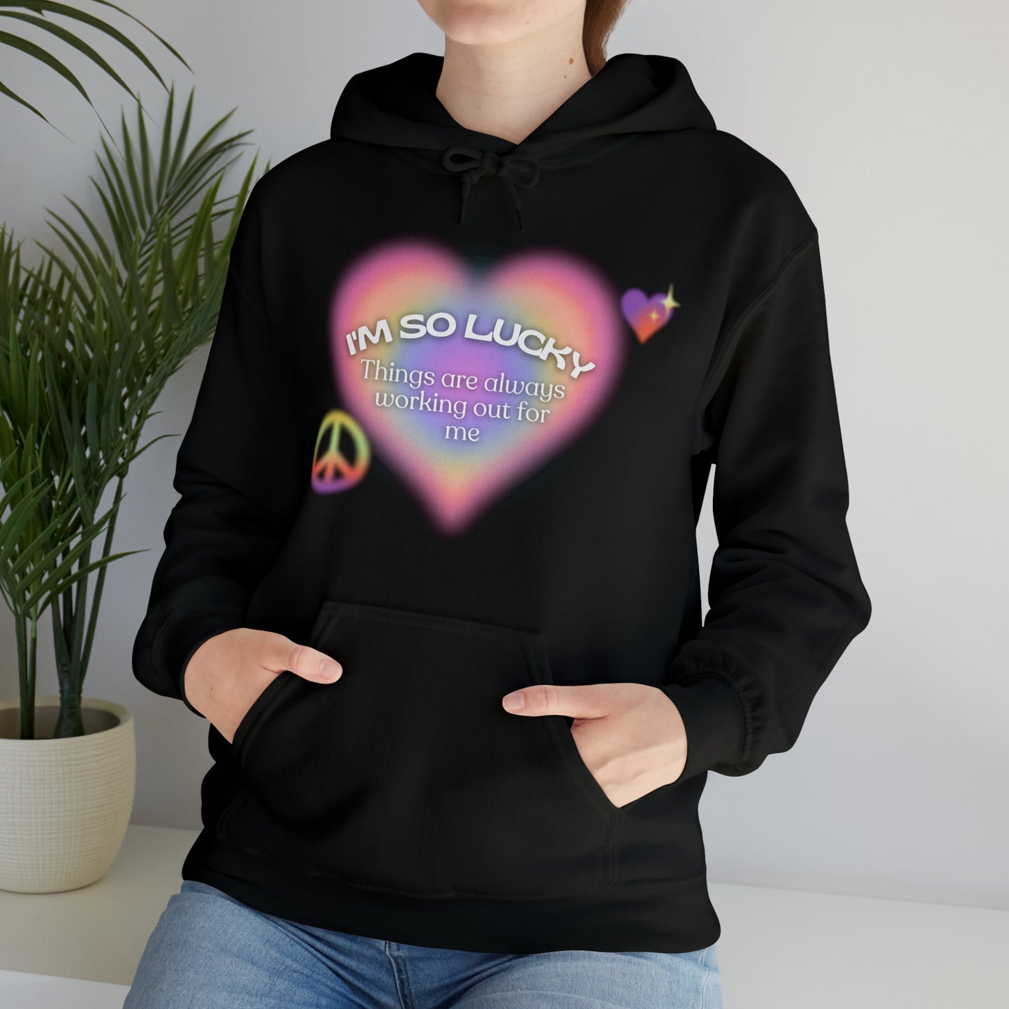 I'm So Lucky Unisex Heavy Blend™ Hooded Sweatshirt