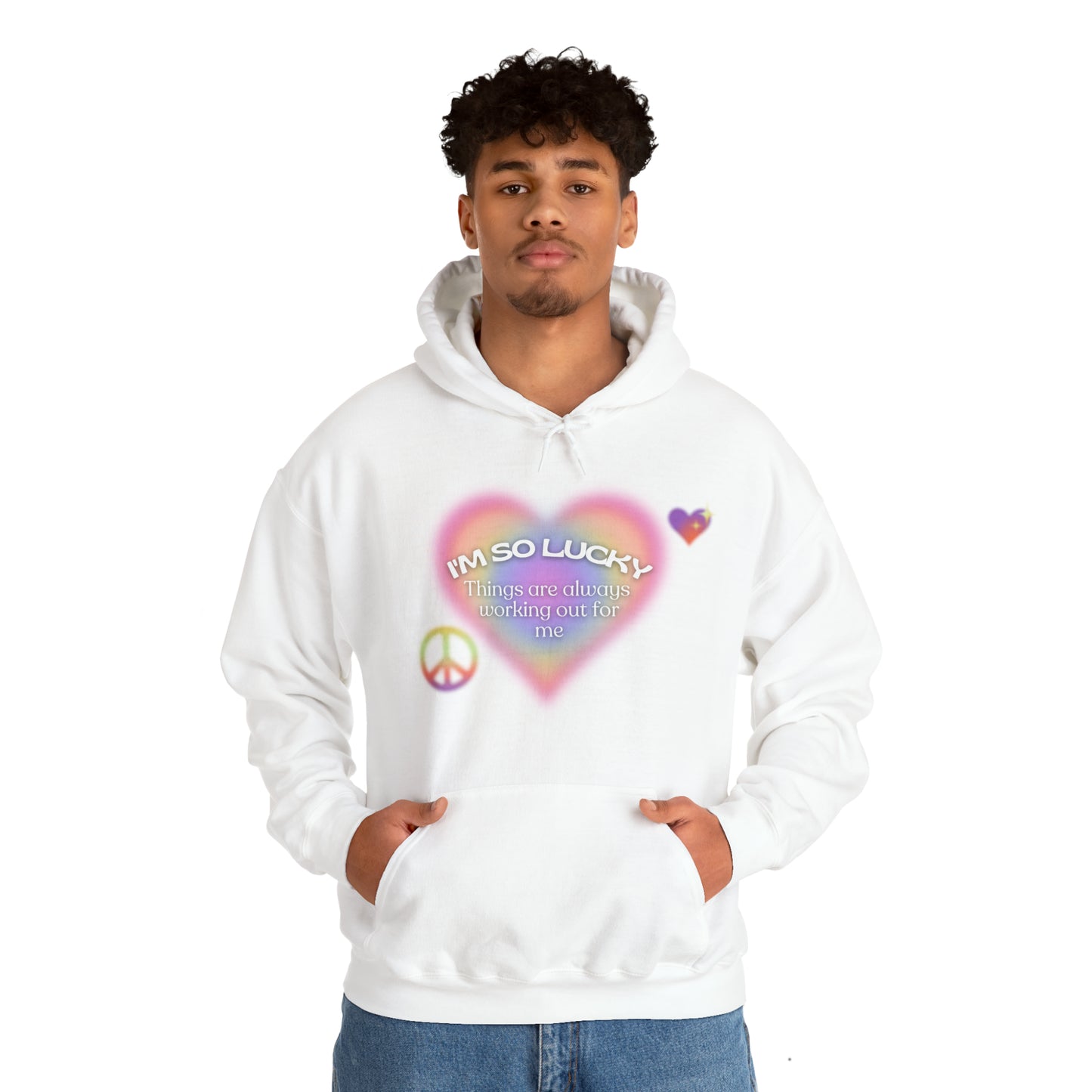 I'm So Lucky Unisex Heavy Blend™ Hooded Sweatshirt