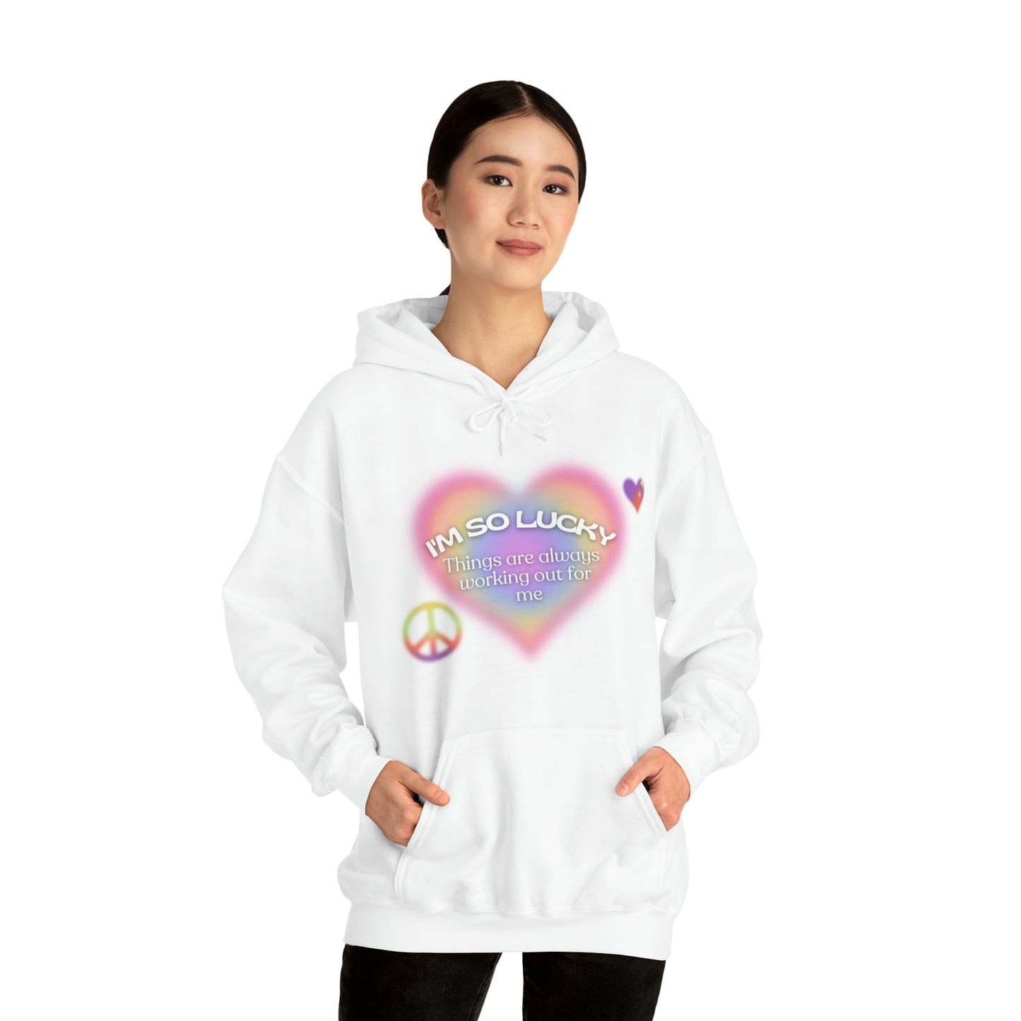 I'm So Lucky Unisex Heavy Blend™ Hooded Sweatshirt